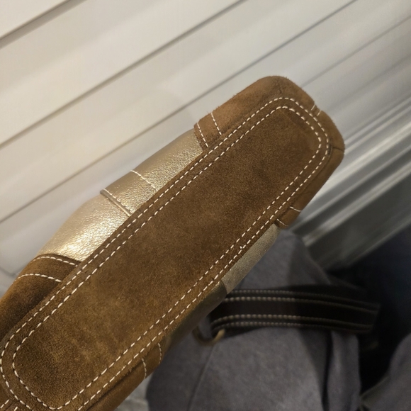 Coach Patchwork Shoulder Bag - Gold and Brown - Picture 7 of 7